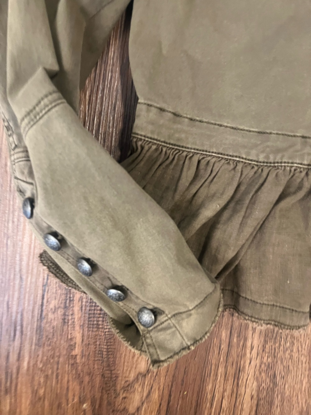 Free People Military Green peplum jacket Corset Jacket - Picture 6 of 11